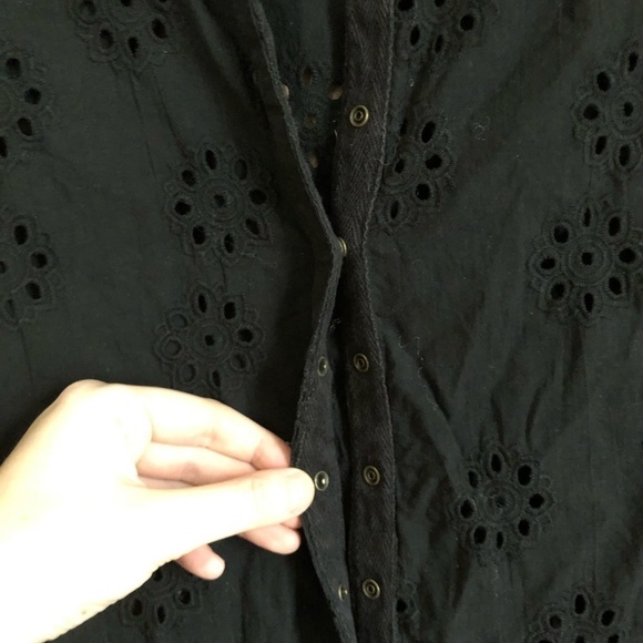 Patrick Robinson for Target Black Eyelit Tunic Size XS - Picture 3 of 7